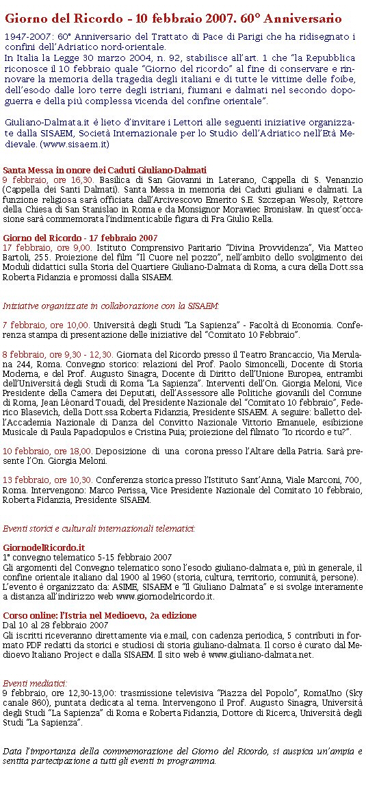 10 febbraio 2007